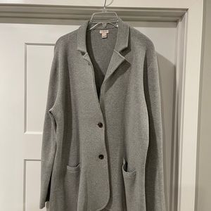 J Crew knit blazer - gray - size XL